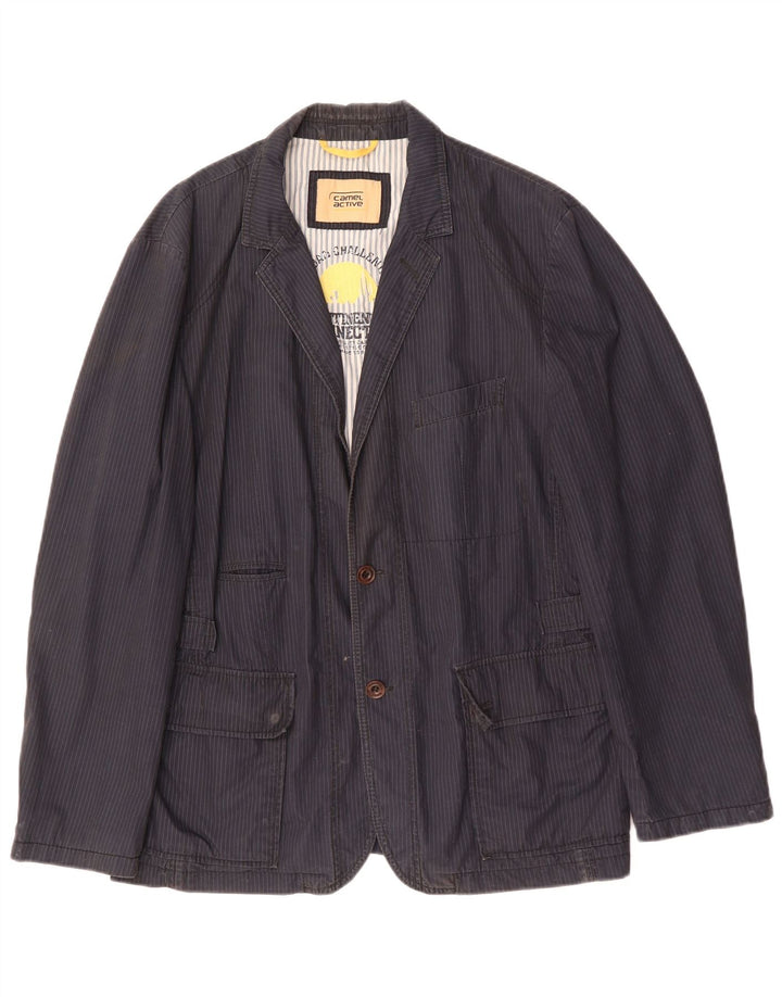 Jachetă blazer pentru bărbați Camel Active, cu 2 nasturi, UK 40, mare, bleumarin, cu dungi