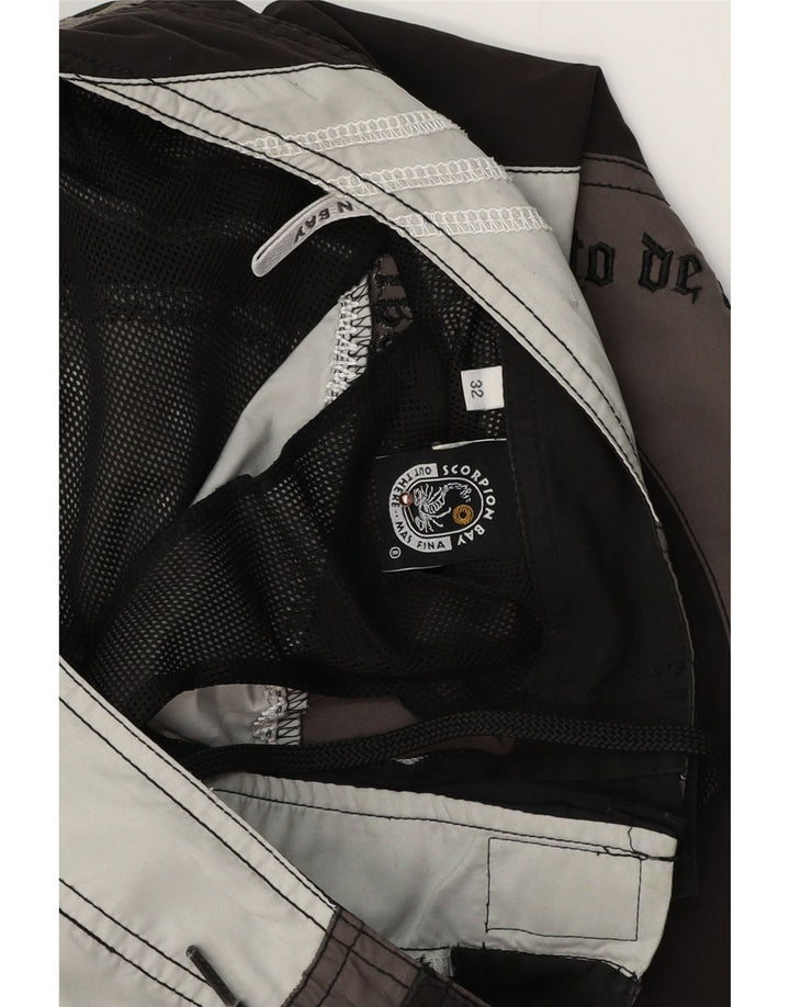 SCORPION BAY Pantaloni scurți de înot grafic pentru bărbați, maro mediu, color block