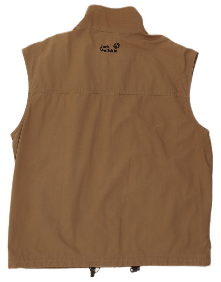 Jack Wolfskin Gilet utilitar pentru bărbați UK 40 Poliester maro mare