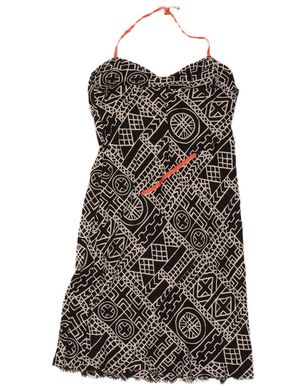 Rochie de damă Diesel Halter UK 12 Medium Negru Geometric Bumbac