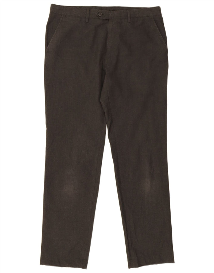 Marks & Spencer pantaloni chino slim pentru bărbați W34 L31 gri Houndstooth