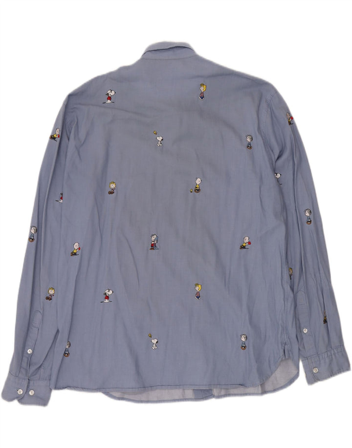 Cămașă HUGO BOSS Peanuts pentru bărbați XL, bumbac albastru