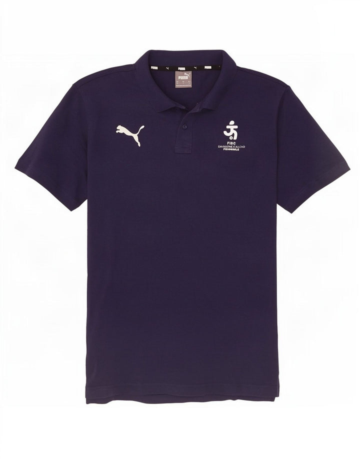 Tricou polo Puma pentru bărbați, bumbac, albastru bleumarin mediu