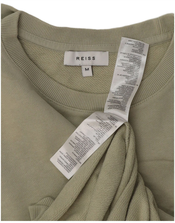 REISS Mens Sweatshirt Jumper Medium Khaki Cotton