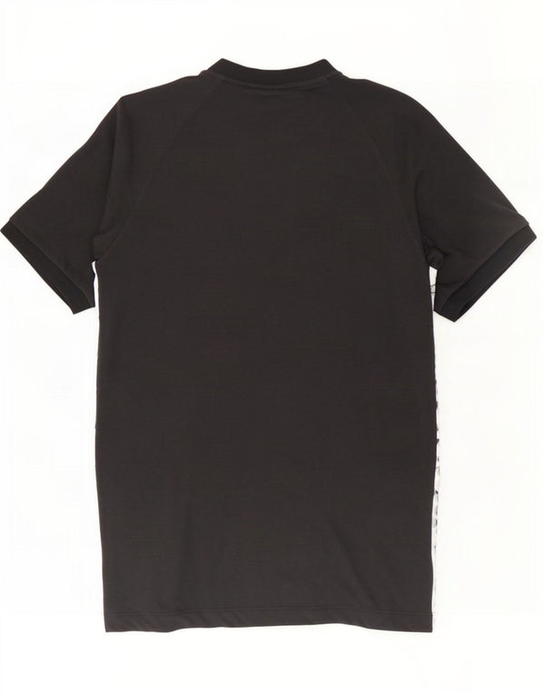 Tricou grafic Adidas pentru bărbați Top mic, negru, poliester color bloc