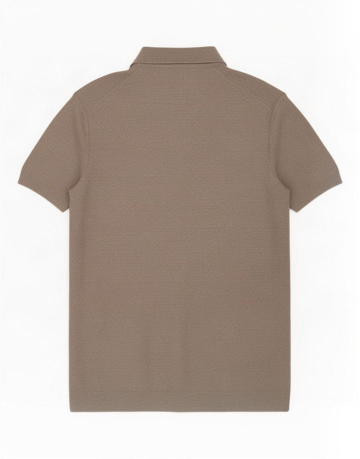Tricou polo Massimo Dutti pentru bărbați, bumbac gri mare