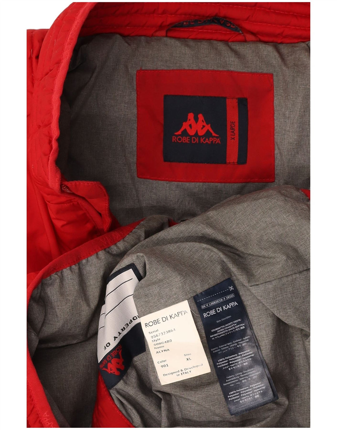 Jachetă căptușită pentru femei KAPPA UK 18 XL Poliester roșu