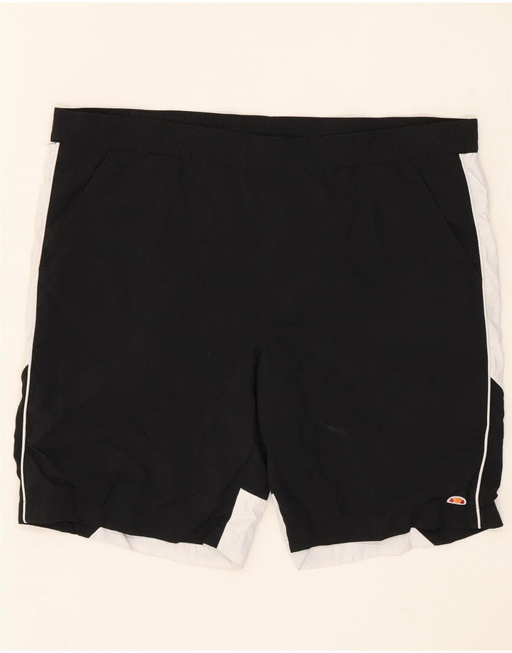 ELLESSE Mens Sport Shorts Medium  Black Colourblock Polyester Vintage Ellesse and Second-Hand Ellesse from Messina Hembry 