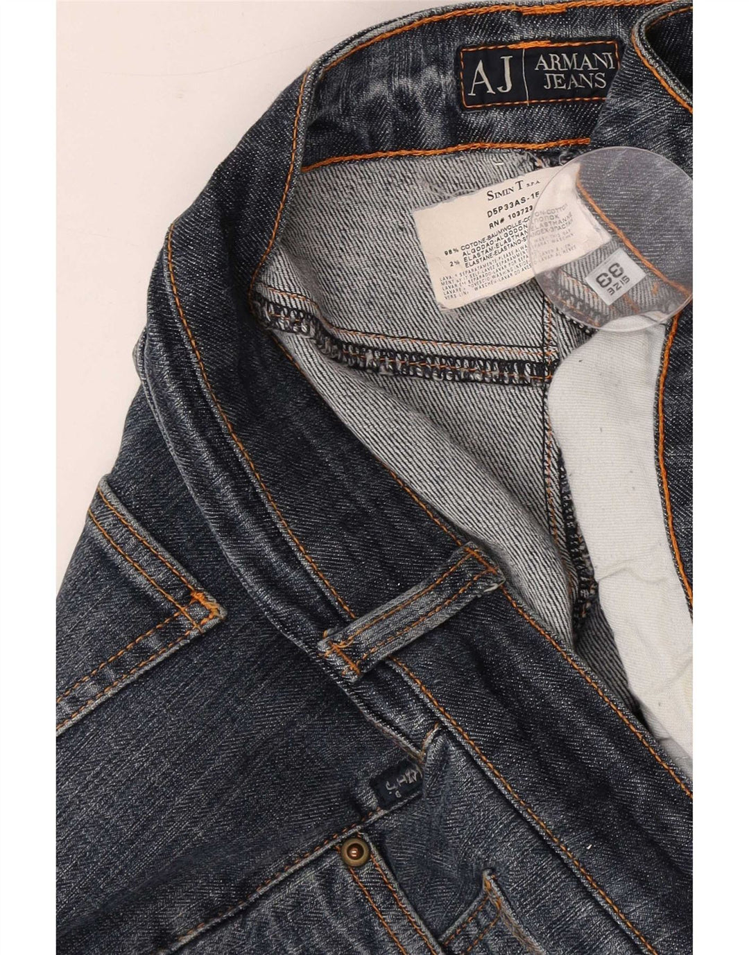 Armani Pantaloni Casual Bărbați L33 L30 Bumbac Albastru