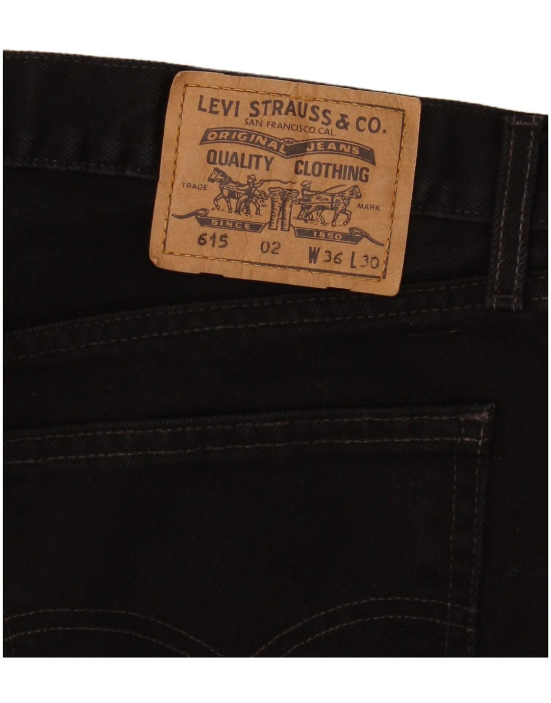 Blugi drepti pentru bărbați Levi's 615 W36 L30 bumbac negru