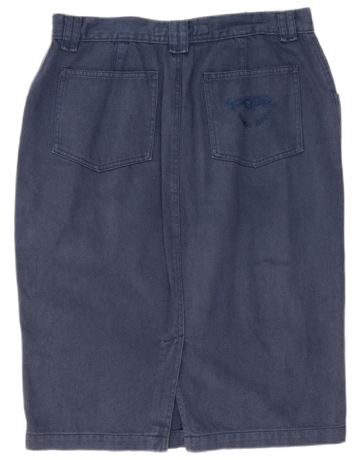 Fusta Creion Femei Krizia W33 Mare Bumbac Bleumarin