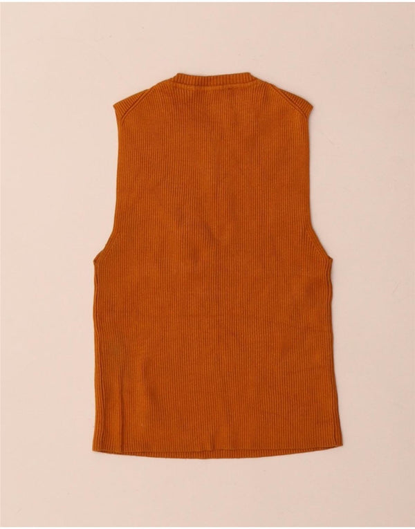 Vestă Crop Top pentru femei Zara UK 8 Small Orange Viscose
