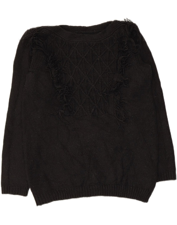 Joseph A Pulover pentru damă cu gât de barcă UK 10 Small Black Geometric