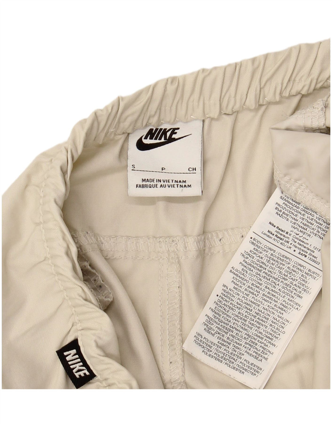 Pantaloni tăiați cargo NIKE pentru bărbați, mic W29 L25, bumbac bej