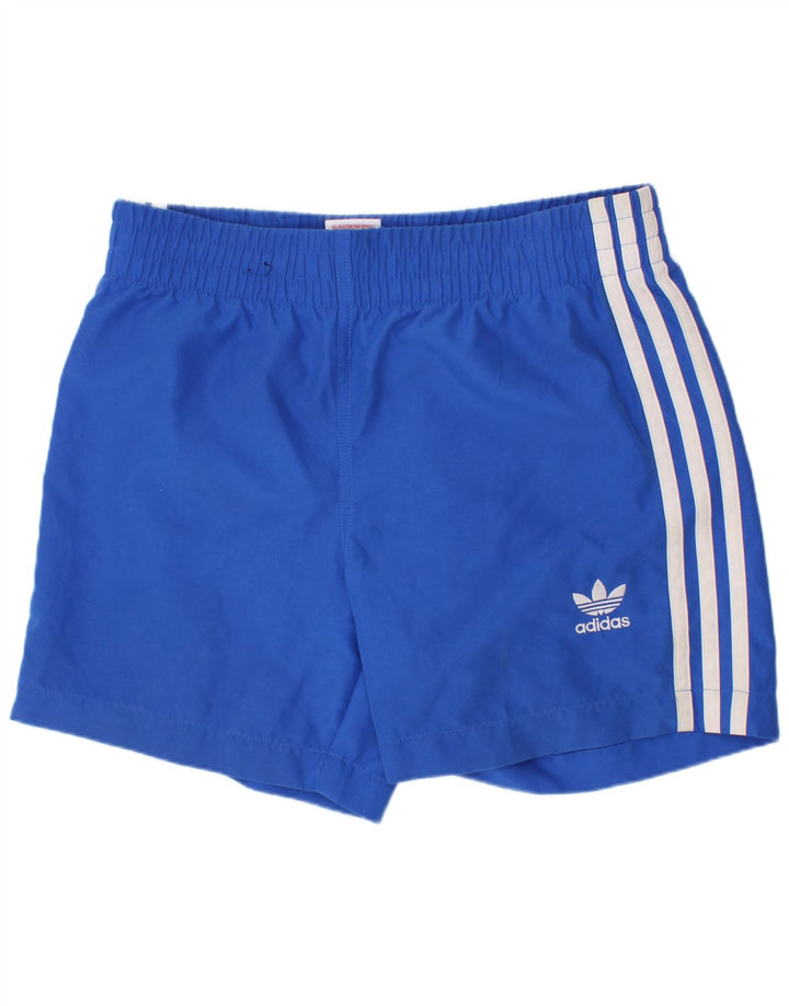 Pantaloni scurți de înot Adidas băieți 12-13 ani poliester albastru