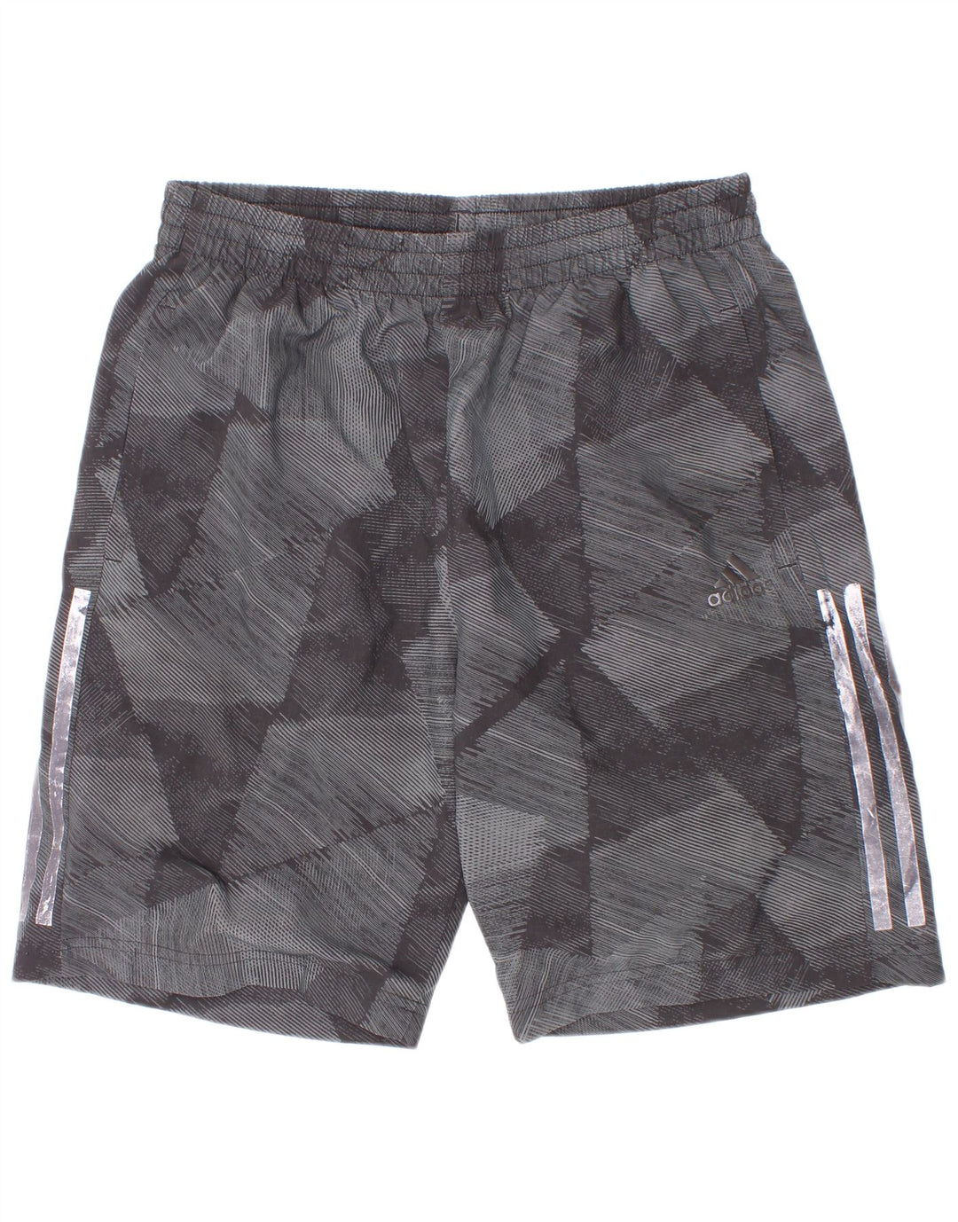 Pantaloni scurți sport adidas Climalite pentru băieți 13-14 ani poliester geometric gri