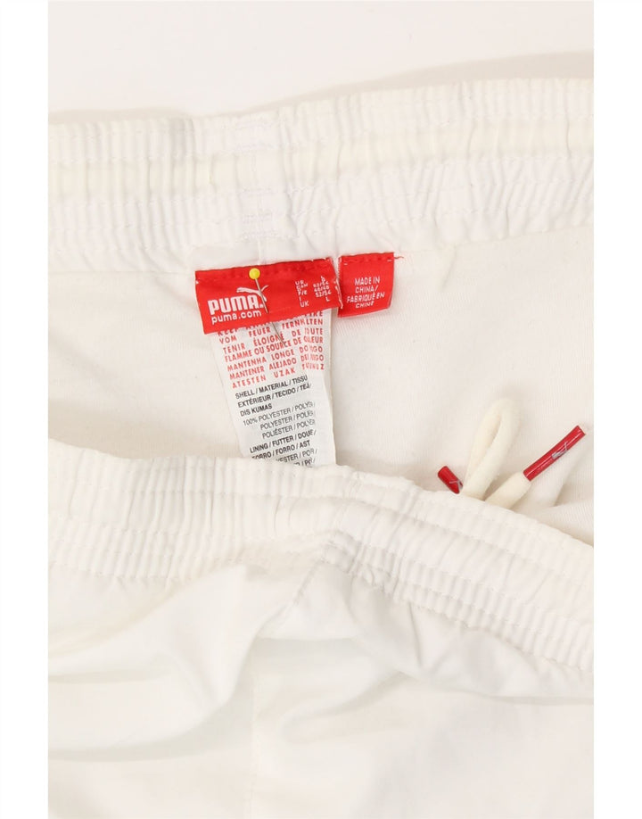 Pantaloni scurți sport Puma pentru bărbați, mari, alb, din poliester