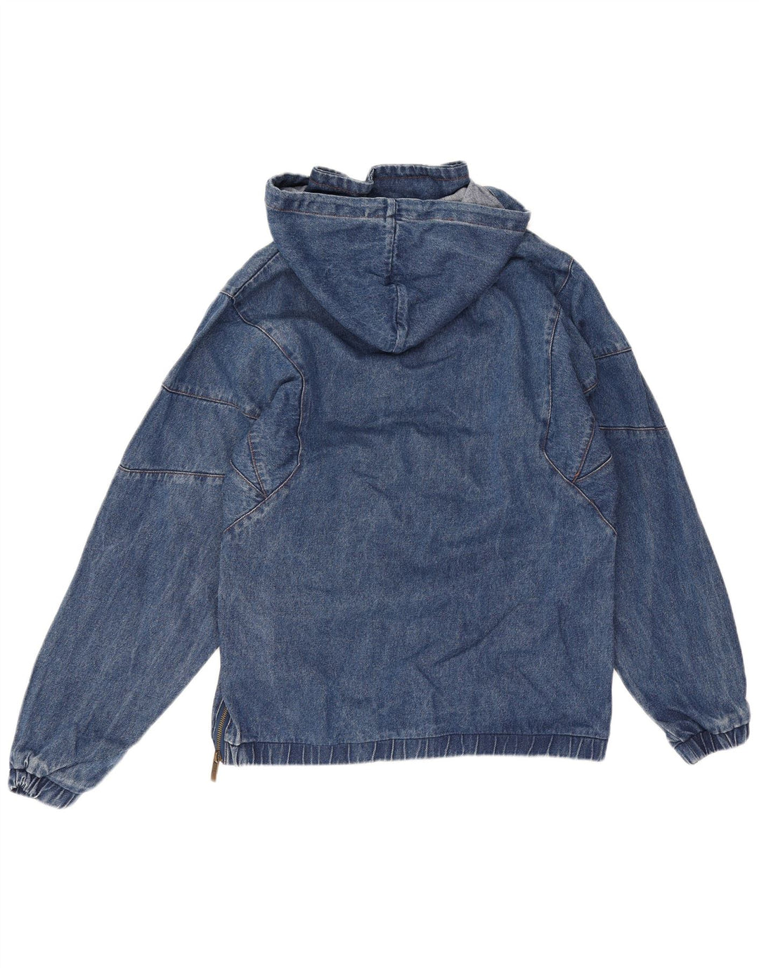 Jachetă Anorak de denim cu glugă pentru bărbați Karl Kani UK 38, albastru mediu
