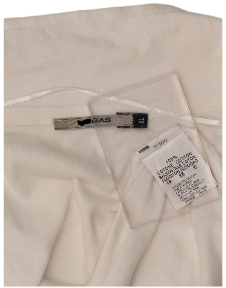 GAS Tricou polo cu grafic pentru femei UK 18 XL Bumbac alb