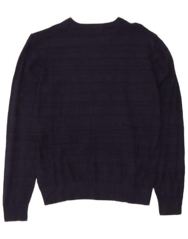 Pulover Armani pentru femei cu gât de barcă UK 10 Mic bleumarin cu dungi