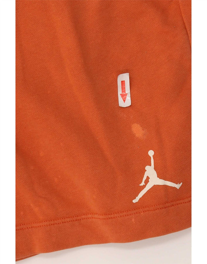 Pantaloni scurți sport grafic Jordan pentru bărbați, bumbac portocaliu mic