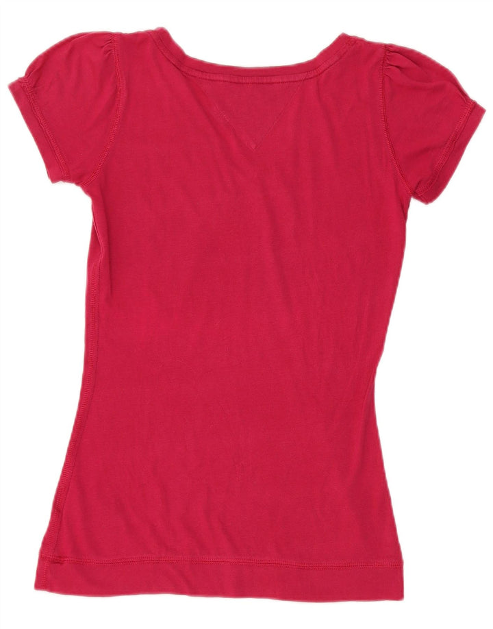 TOMMY HILFIGER Tricou pentru femei Top UK 8 Small Pink Bumbac