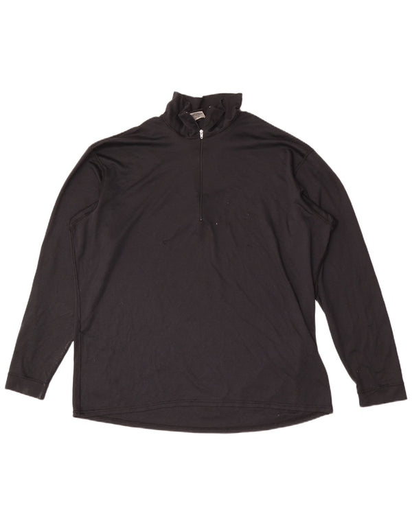 Patagonia Mens Zip Neck Pullover Trening Top XL Poliester negru