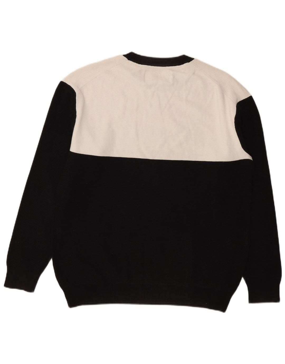 Calvin Klein Jeans Pulover grafic pentru bărbați, mare, negru, bloc de culoare