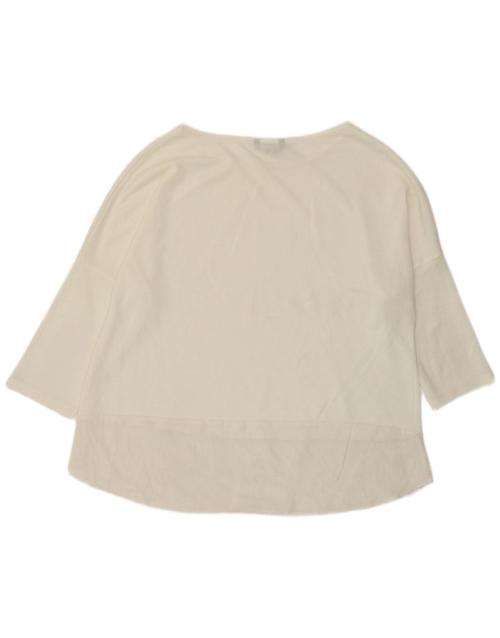 Top pentru femei Marks & Spencer cu mâneci 3/4 UK 18 XL alb