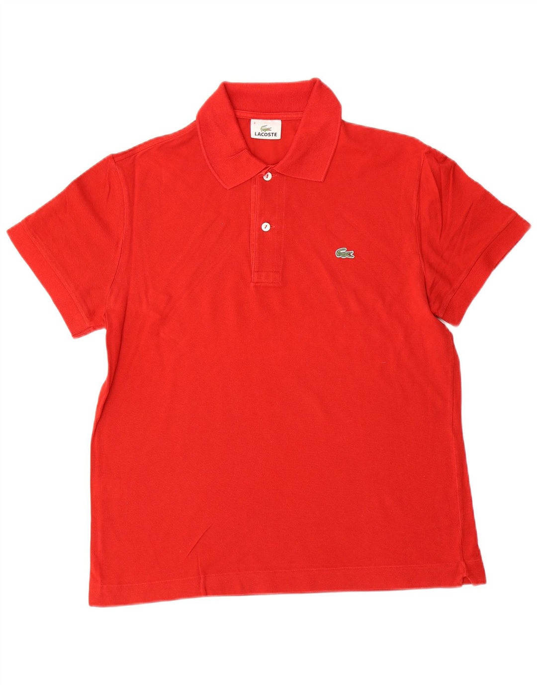 Tricou polo LACOSTE pentru bărbați, mărimea 4, bumbac roșu mediu