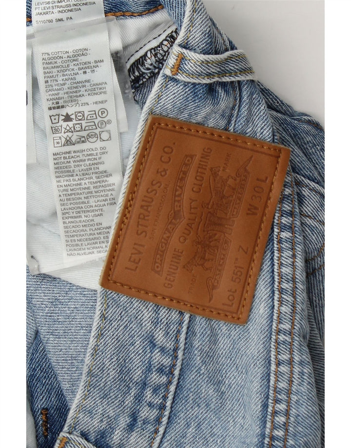 Blugi drepti pentru bărbați Levi's 551 W30 L27 Bumbac albastru