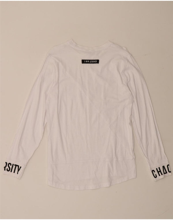 Jack & Jones Tricou cu mânecă lungă pentru bărbați, alb mic