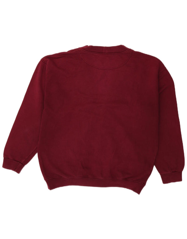 Pulover cardigan pentru bărbați Benetton XL bumbac burgundă