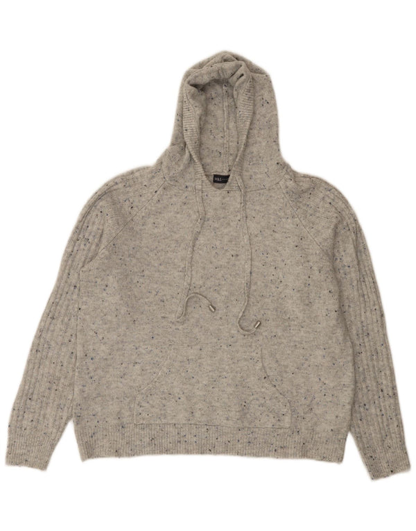 Pulover cu glugă pentru femei Marks & Spencer UK 14 Medium Gri Pete