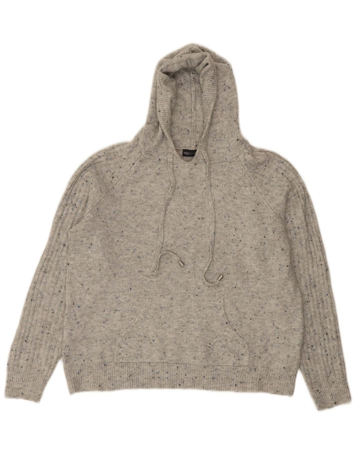 Pulover cu glugă pentru femei Marks & Spencer UK 14 Medium Gri Pete