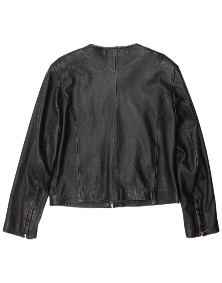 Jachetă de piele pentru femei RABERG EU 42, mare, neagră