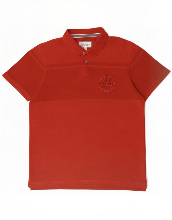Tricou polo pentru bărbați Fat Face, mare, roșu, din bumbac color bloc
