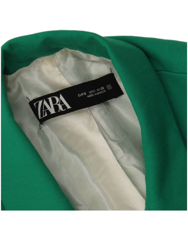 Sacou blazer pentru femei Zara, cu 1 nasture, UK 10, verde mic