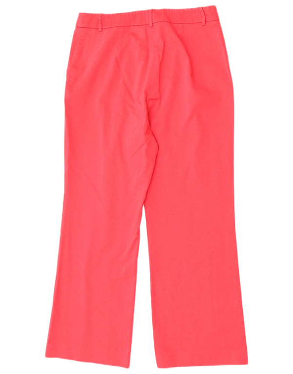 Max & Co. Pantaloni casual drepti pentru femei UK 14 Large W30 L26 Pink Bumbac