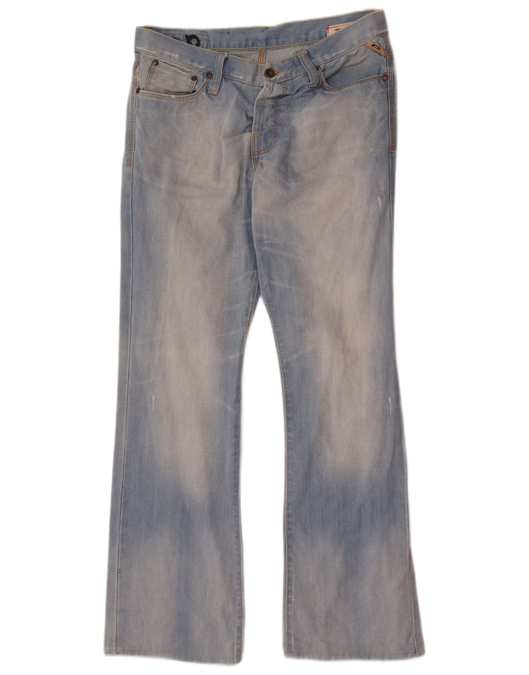 Blugi Jack & Jones pentru bărbați, învechiți, cu bootcut W33 L32, bumbac albastru