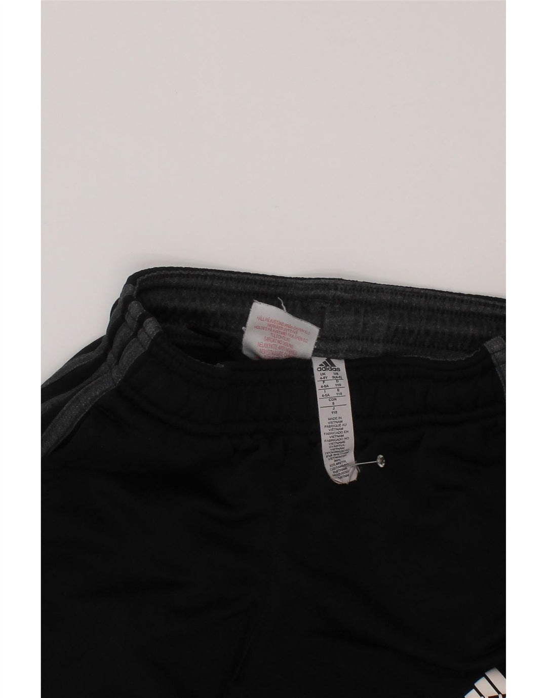 Adidas băieți Climalite pantaloni de trening Pantaloni de jogging 4-5 ani poliester negru