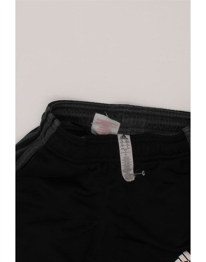 Adidas băieți Climalite pantaloni de trening Pantaloni de jogging 4-5 ani poliester negru