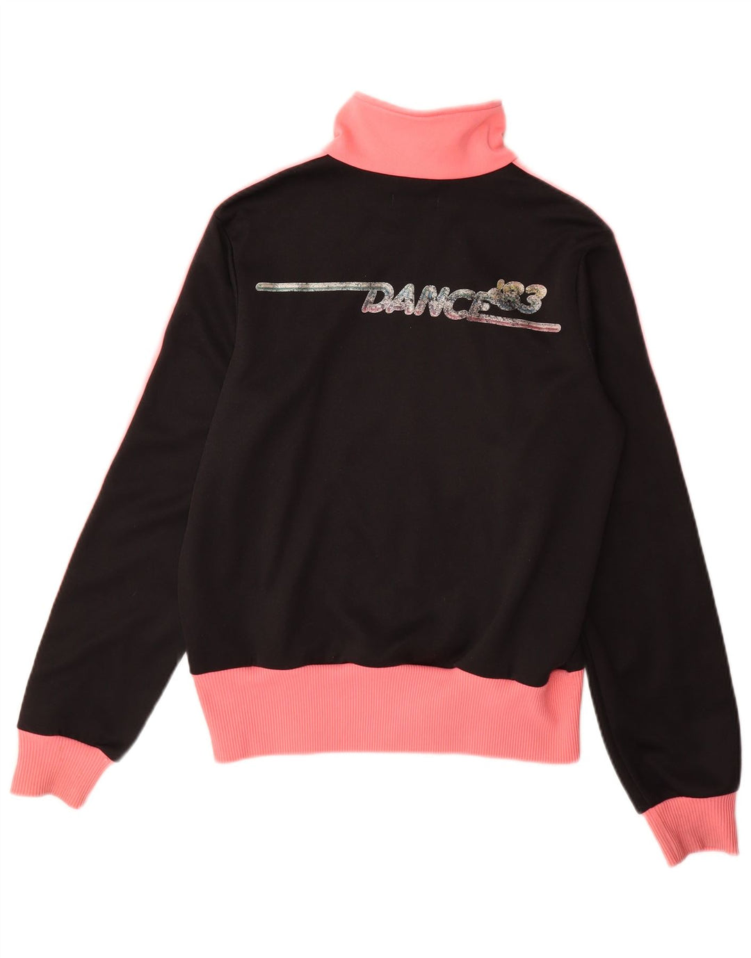 Jachetă de top pentru trening grafic Adidas pentru femei IT 42 Medium Black Colorblock