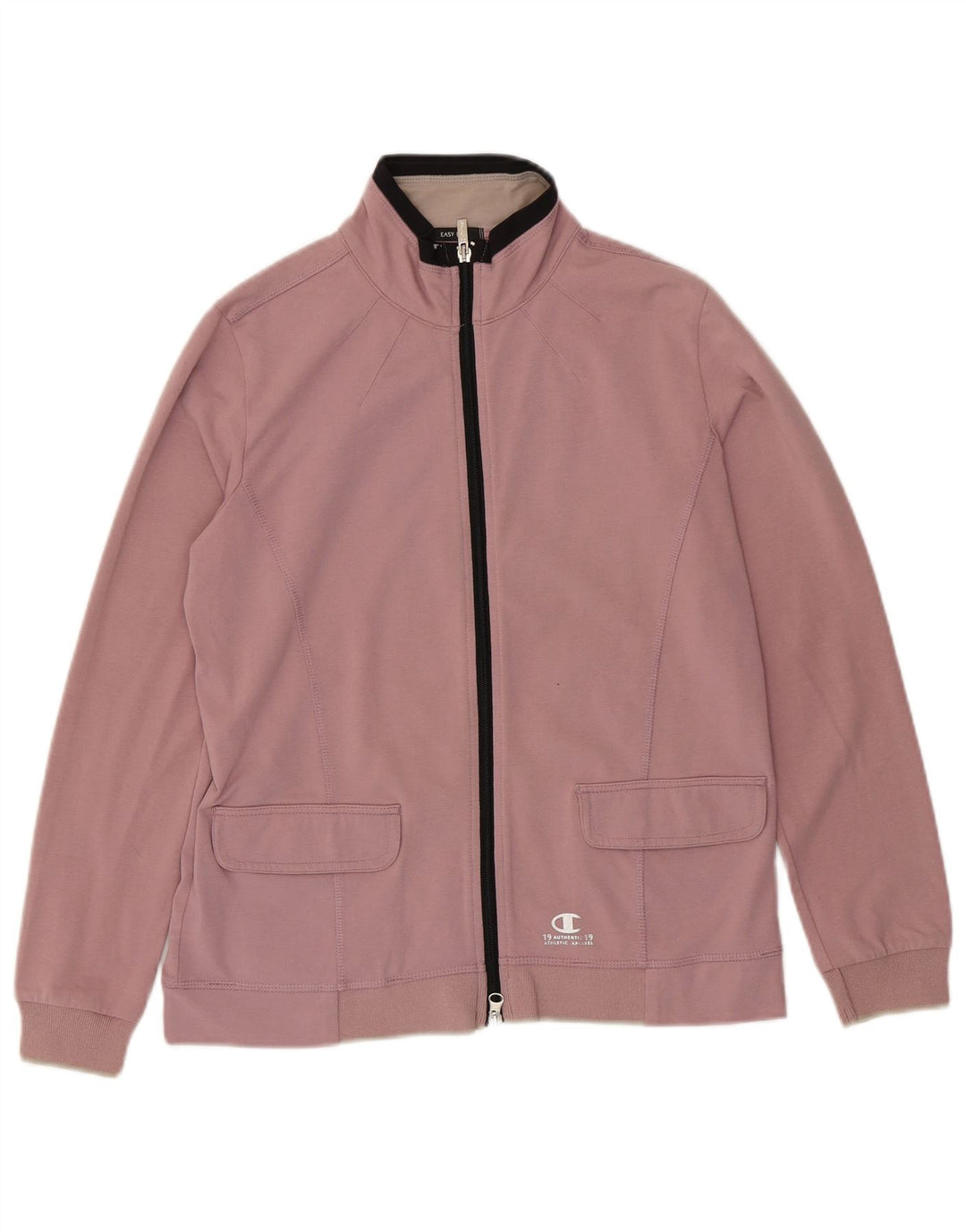 CHAMPION Womens Easy Fit Tracksuit Top Jacket UK 14 Medium Pink Vintage Champion and Second-Hand Champion from Messina Hembry 
