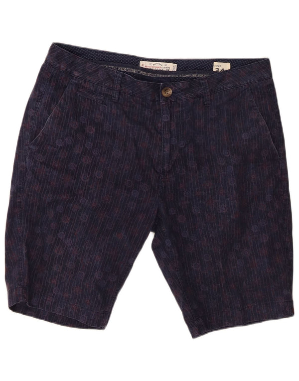 Fat Face Mens Chino Shorts Large W34 Blue Marine Floral Bumbac