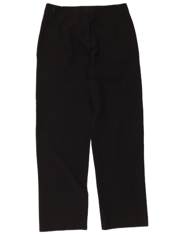 Pantaloni casual drepti pentru bărbați Dirk Bikkembergs L32 L33 Lână virgină neagră