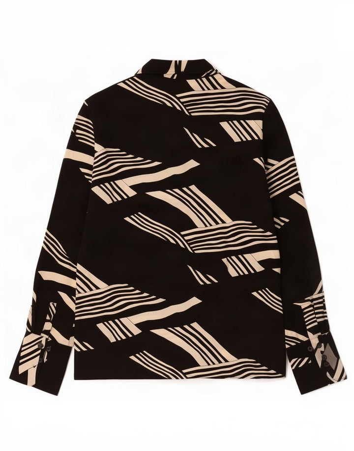 Cămașă pentru femei Marks & Spencer, cu model abstract, UK 16, mare, neagră, viscoză