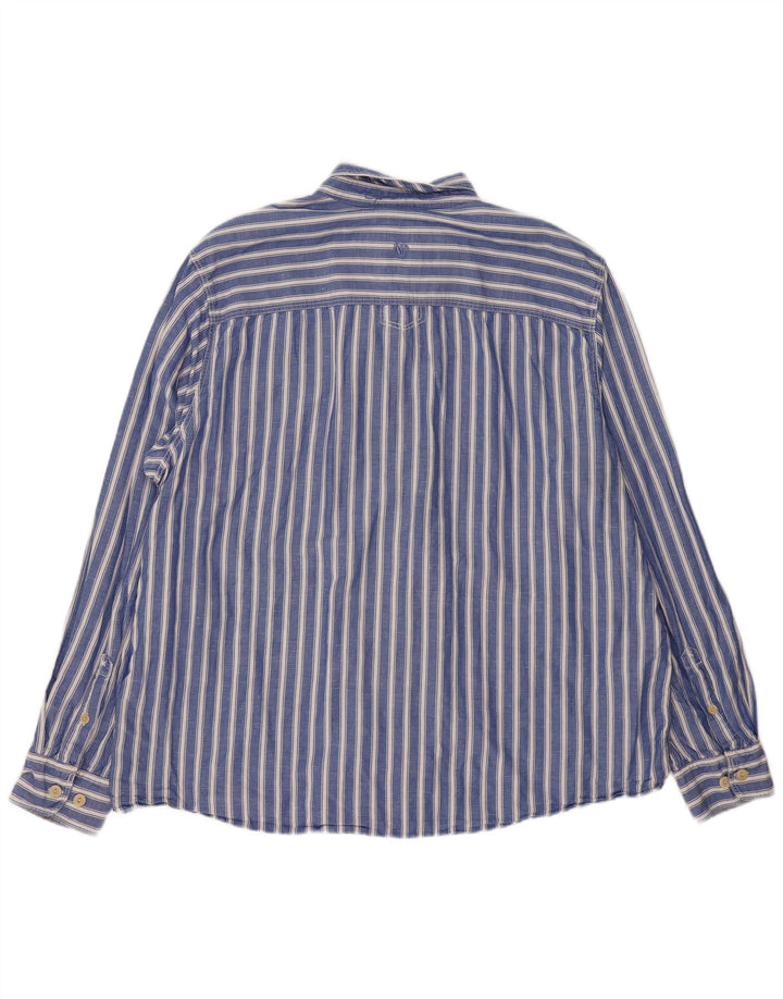 Cămașă pentru bărbați Fat Face 2XL, bumbac cu dungi albastre