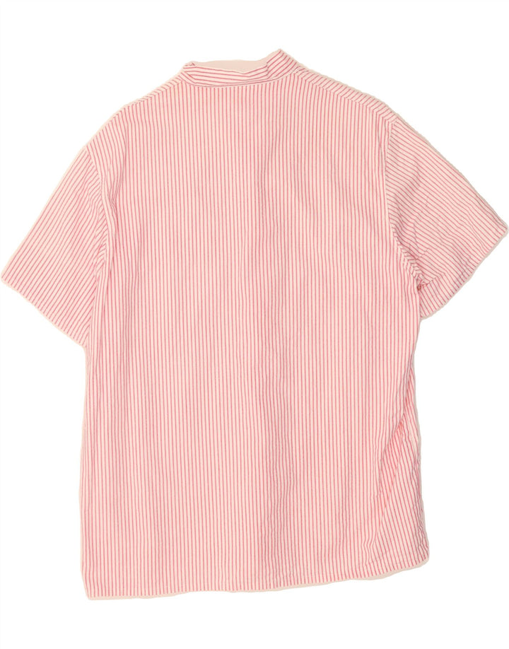 VINTAGE Mens Short Sleeve Shirt IT 52 Large Pink Striped Vintage Vintage and Second-Hand Vintage from Messina Hembry 