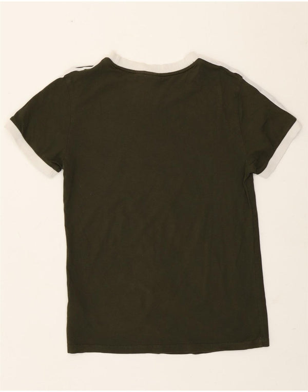 Tricou pentru femei Adidas UK 4 XS Kaki Bumbac color-bloc